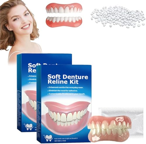 Biancat Perfect Fit Denture Silicone Reline Kit,Yunpso Denture Silicone Reline,Soft Denture Reliner Kit.Soft Denture Reline Kit for Men and Women,Nature and Comfortable (2 Box) von Ashopfun