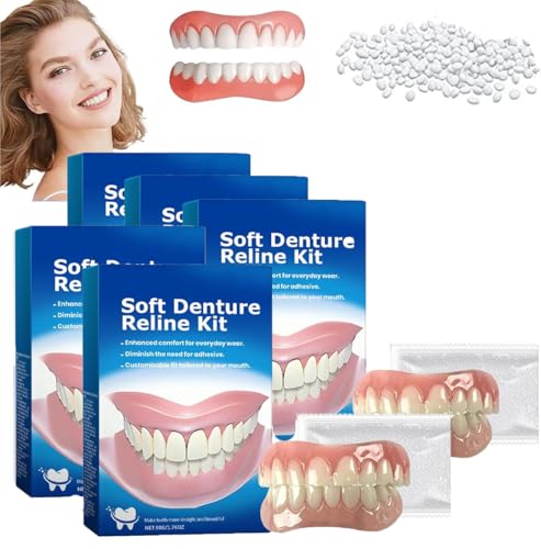 Biancat Perfect Fit Denture Silicone Reline Kit,Yunpso Denture Silicone Reline,Soft Denture Reliner Kit.Soft Denture Reline Kit for Men and Women,Nature and Comfortable (5 Box) von Ashopfun