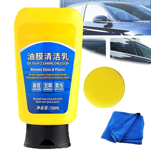 Car Coating Spray - Oil Film Emulsion Glass Cleaner,Quick Effect Coating Agent,Car Wax Polish Spray Waterless Wash, Car Glass Oil Film Cleaner,Water Spot Remover for Glass Surfaces (1 Pcs) von Ashopfun