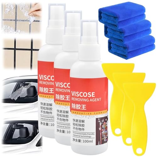 Multipurpose Adhesive Remover,All Purpose Adhesive Glue Remover,Glue Remover Spray,Viscose Removing Agent,Wall Sticker Removal,Removes Chewing Gum Grease Tar Stickers Labels Tape (3 Pcs) von Ashopfun