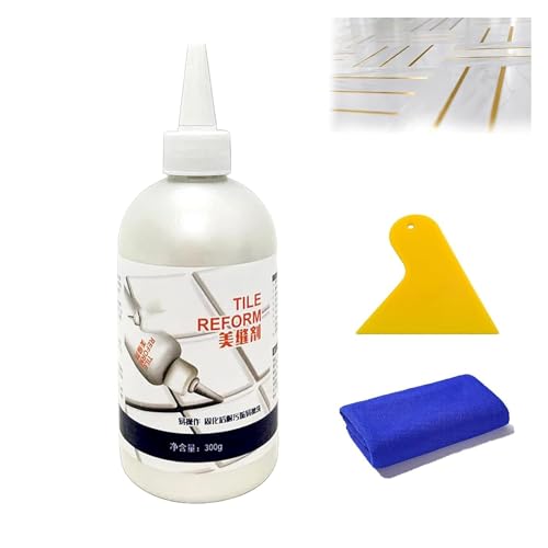 Waterproof Tile Gap Repair Filler,Tile Reform Coating Mold Cleaner,Grout Tiling Tile Reviver Repair,Home Waterproof Tile Gap Refill Agent,Ceramic Tile Repair Kit Filler for Living Room Floor (Gold) von Ashopfun