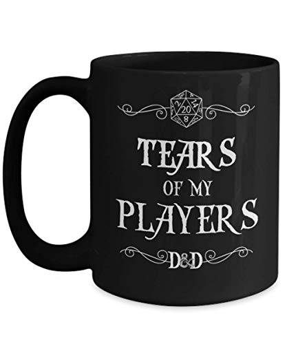 Dungeons and Dragons Tasse für Freund Dungeon Master Geschenk für Männer Tears of My Players Schwarz Teetasse Lustiges Geschenk für D&D Dnd DM Fan Geschenk für Frauen von Ashton Books-n-Things