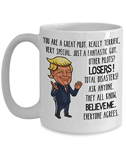 Piloten Kaffeetasse Trump Geschenke für Piloten Geschenk für Männer oder Frauen Geburtstagsgeschenk für Flieger MAGA Lustige Donald Trump Tasse von The Improper Mug