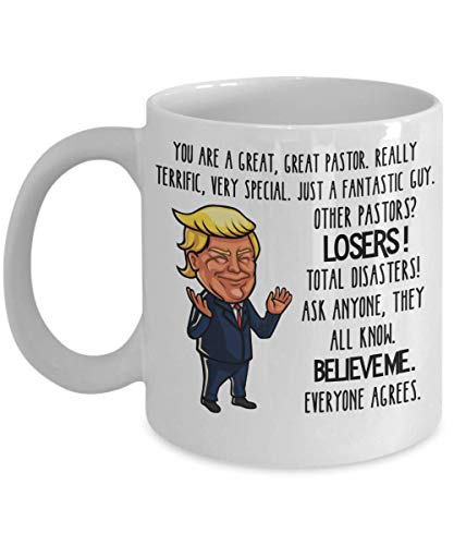 Trump Tasse für Great Pastor Funny 31 oder 426 ml weiße Keramik Kaffeetasse von Ashton Books-n-Things