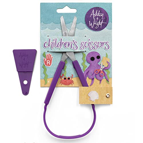 Ashton and Wright Selbstöffnende Schere mit Schutzschutz, Violett, beidhändig verwendbar von Ashton and Wright