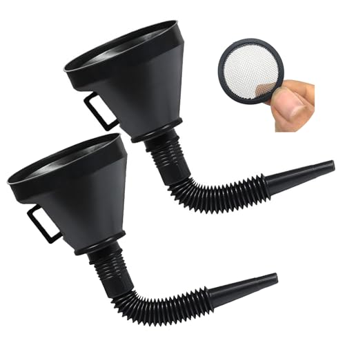 Ashuxxn 2 Stück Einfülltrichter Set Trichter mit Sieb Einfülltrichter Kunststoff-Öltrichter mit langem Hals Trichter Mit Schlauch Trichter mit Abnehmbaren Aufsätzen Filter für Motorrad Wasser Öl Ashuxxn 2 Stück Einfülltrichter Set Trichter mit Sieb Einfülltrichter Kunststoff-Öltrichter mit langem Hals Trichter Mit Schlauch Trichter mit Abnehmbaren Aufsätzen Filter für Motorrad Wasser Öl von Ashuxxn