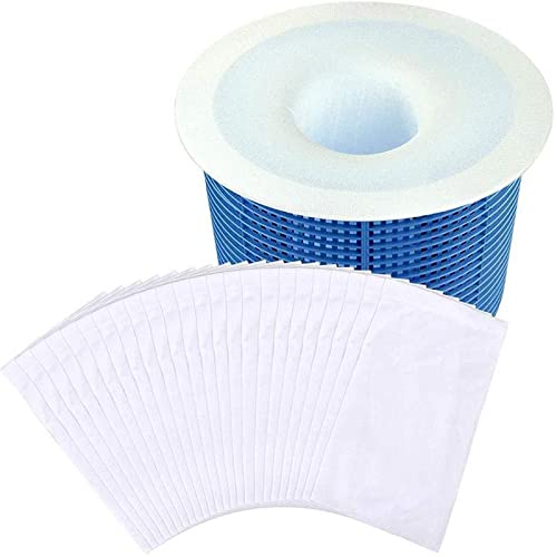 Pool Skimmer Socken 20 Stück Skimmer Filter Netz Schwimmbad Skimmersocke Pool Skimmer Filterstrümpfe Netz Elastische Nylon Pool Filter Saver Socken Netz für Filter Skimmer Korb und Skimmer (Weiß) von Ashuxxn