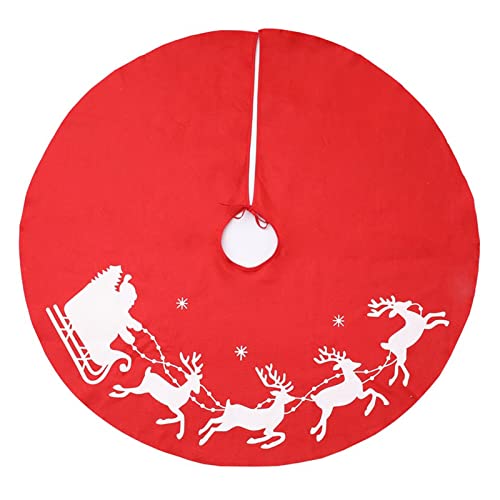 Weihnachtsbaum Röcke Weihnachtsbaumdecke Kunstpelz Baum Basisabdeckungen Weihnachtsbaum Ständer Abdeckung Rund Form Christbaumständer Teppich für Party, Urlaub Wohnkultur, Weihnachtsdeko 100cm von Ashuxxn