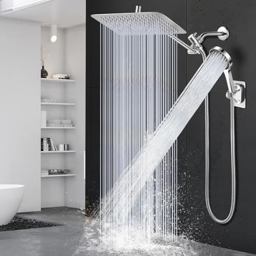 Duschkopf, 30,5 cm Hochdruck-Duschkombination, Regenduschsystem mit Handbrause, 3-Wege-Umsteller aus Metall und 1,8 m Schlauch, Anti-Verstopfungsdüsen, einfach zu installieren im Badezimmer von Ashwanth
