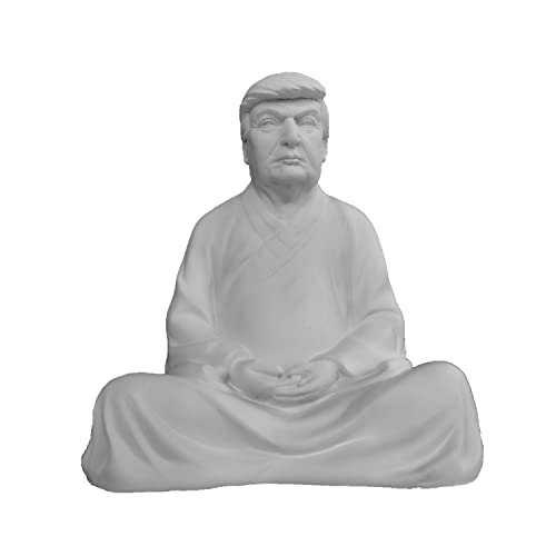 Ashwath Trump Buddha Donald Trump Statue Harz Meditierende Statue Lustige Dekoration für Autos Büro Schreibtisch Wohnzimmer Wohnaccessoires von Ashwath