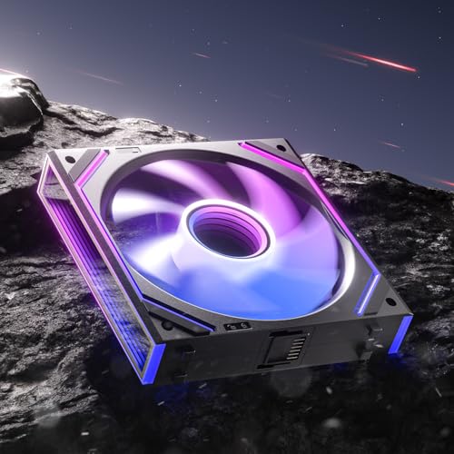 AsiaHorse DAWN Pro RGB PC Lüfter 120MM Gehäuselüfter, ARGB Daisy Chain PC Lüfter [Infinity Mirror] [HDB] 71 CFM/1850 RPM/2.6MMH2O 4 Pin PWN & 5V 3Pin ARGB für Asus Aura ASRock GIGABYTE MSI von AsiaHorse