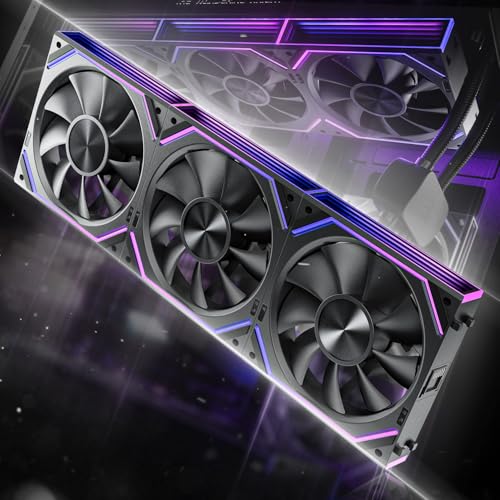 AsiaHorse DAWN RGB PC Lüfter 120MM Gehäuselüfter 3 Stück, ARGB Daisy Chain PC Lüfter [Infinity Mirror] [HDB] 71 CFM/1850 RPM/2.6MMH2O 4 Pin PWN & 5V 3Pin ARGB für Asus Aura ASRock GIGABYTE MSI von AsiaHorse