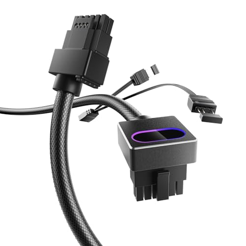AsiaHorse Hydrus 12+4-Pin (16 Pin) 12VHPWR GPU Modularkabel (Typ B) – Direktverbindungskabel für NVIDIA Grafikkarten RTX 40/5070/5080-Serie – Kein Verlängerungskabel. Hydrus-16PIN-BLACK-B von AsiaHorse