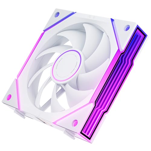 AsiaHorse NyotaUltra Pro ARGB PC Lüfter 120MM Gehäuselüfter, RGB Daisy Chain PC Lüfter [Infinity Mirror] [HDB] 58.5 CFM/2000 RPM/2.07MMH2O 4 Pin PWN & 5V 3Pin ARGB für Asus Aura ASRock GIGABYTE MSI von AsiaHorse