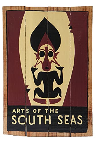 Asiastyle Arts of The South seas Holzschild, Holz, Bunt, 60 cm x 40 cm x 3 cm von Asiastyle