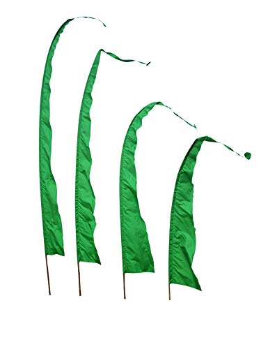 Asiastyle Bali-Fahne, grün inklusive Stange und Rundbogen, 3 Meter von Asiastyle