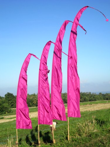 Bali-Fahne, Polyester, aubergine, 5 Meter von Asiastyle