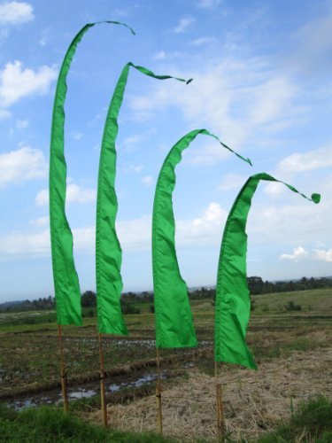 Bali-Fahne, Polyester, grün, 3 Meter von Asiastyle