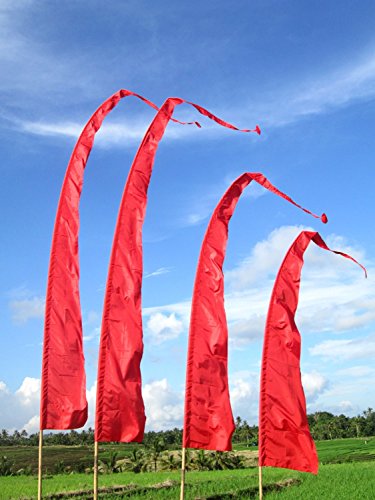 Bali-Fahne, Polyester, rot, 3 Meter von Asiastyle