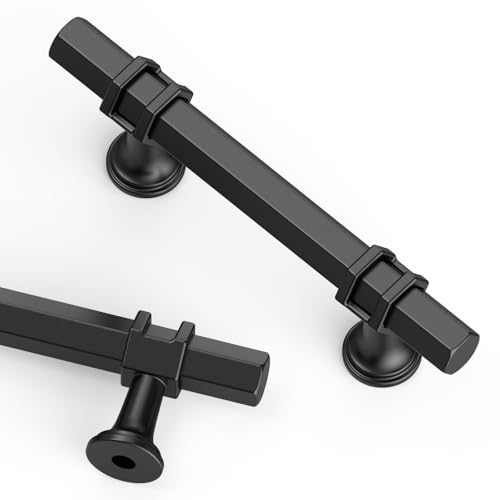 Asidrama Küchenschrankgriffe, 76 mm, mattschwarz, 10 Stück von Asidrama