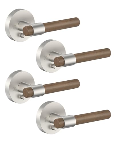 Asidrama Türgriffe aus gebürstetem Satin-Nickel, für den Innenbereich, Massivholz, robuste Türgriffe mit Türknäufen für Schlafzimmer oder Badezimmer, Türgriffe innen mit Schlössern für linke und Asidrama Türgriffe aus gebürstetem Satin-Nickel, für den Innenbereich, Massivholz, robuste Türgriffe mit Türknäufen für Schlafzimmer oder Badezimmer, Türgriffe innen mit Schlössern für linke und von Asidrama