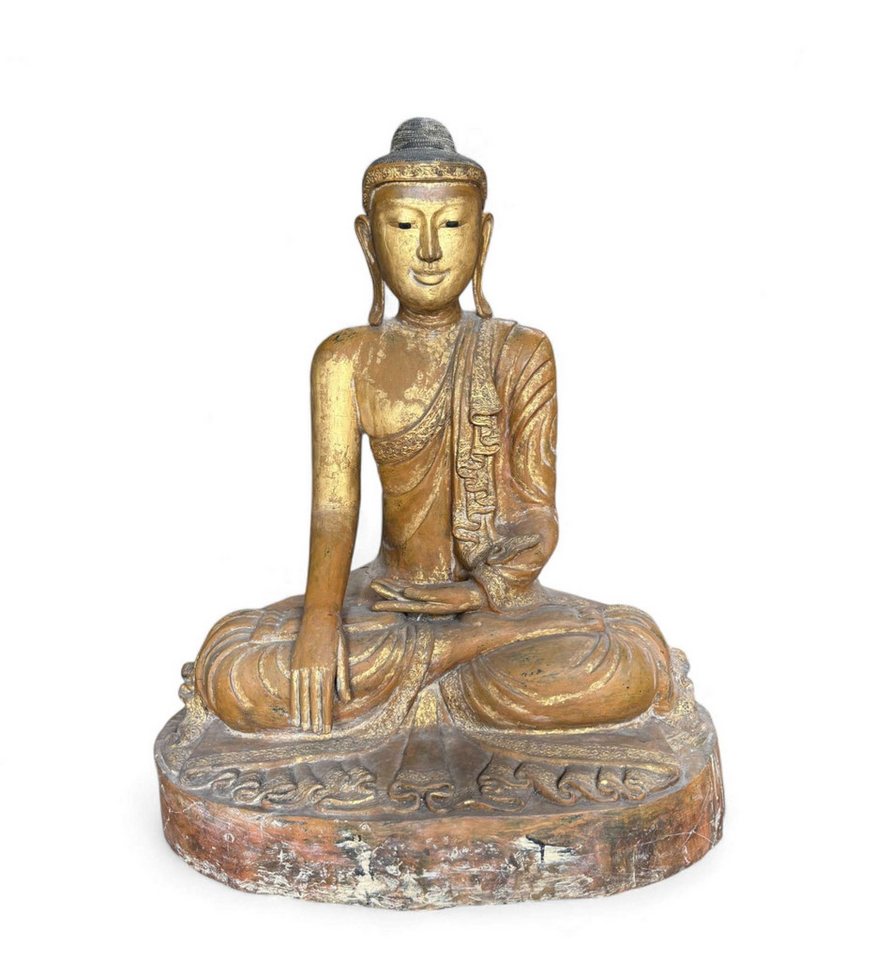 Asien LifeStyle Buddhafigur Alte Mandalay Buddha Statue Teakholz Burma Skulptur Asien LifeStyle Buddhafigur Alte Mandalay Buddha Statue Teakholz Burma Skulptur von Asien LifeStyle