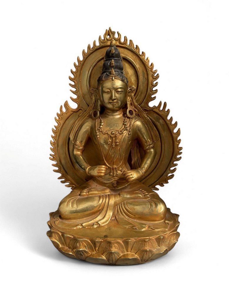 Asien LifeStyle Buddhafigur Bodhisattva Figur Bronze China Skulptur 43 cm groß von Asien LifeStyle