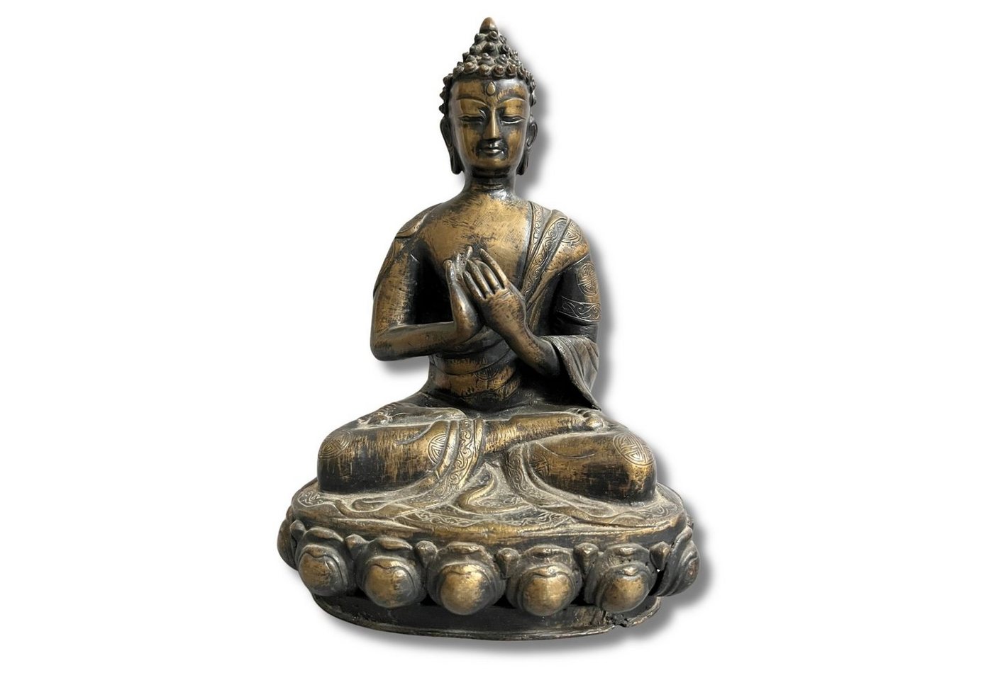 Asien LifeStyle Buddhafigur Bronze Dharmachakra Mudra Buddha Figur 27cm von Asien LifeStyle