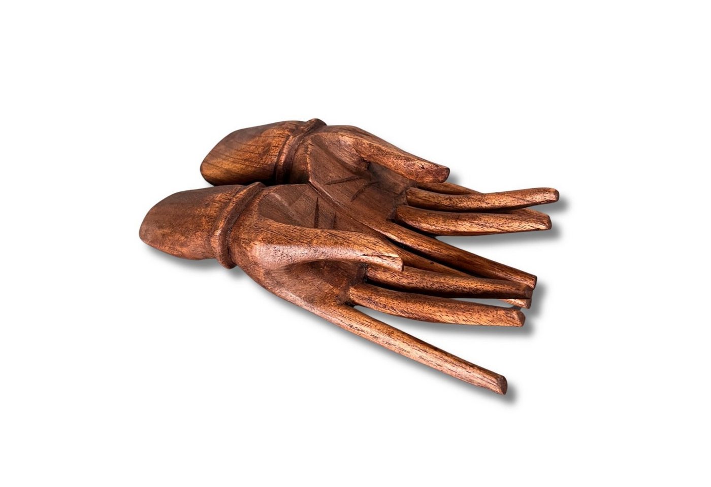 Asien LifeStyle Buddhafigur Buddha Hand Holz Skulptur Visitenkartenhalter von Asien LifeStyle