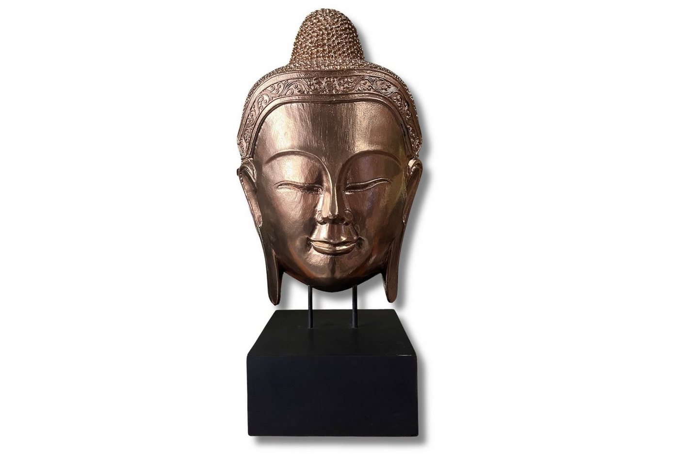 Asien LifeStyle Buddhafigur Buddha Kopf Thailand Holz Skulptur - 66cm groß von Asien LifeStyle