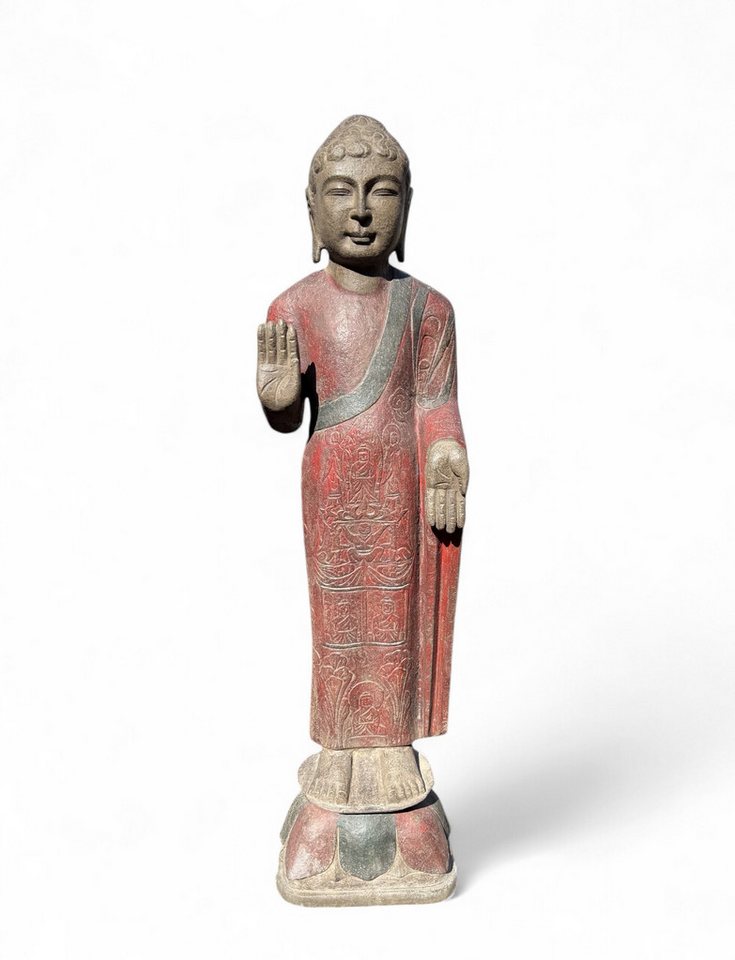Asien LifeStyle Buddhafigur Garten Buddha Statue stehende Skulptur Schutz Geste 120 cm groß Asien LifeStyle Buddhafigur Garten Buddha Statue stehende Skulptur Schutz Geste 120 cm groß von Asien LifeStyle