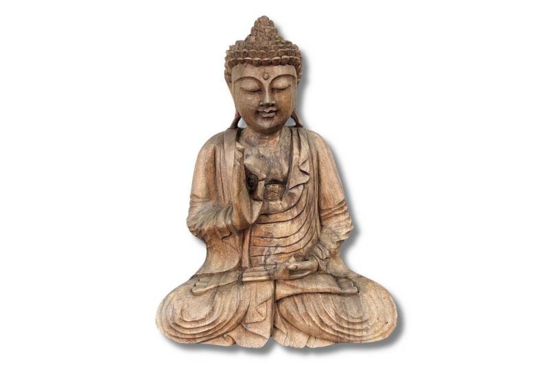 Asien LifeStyle Buddhafigur Holz Buddha Figur lehrende Geste 42cm groß von Asien LifeStyle