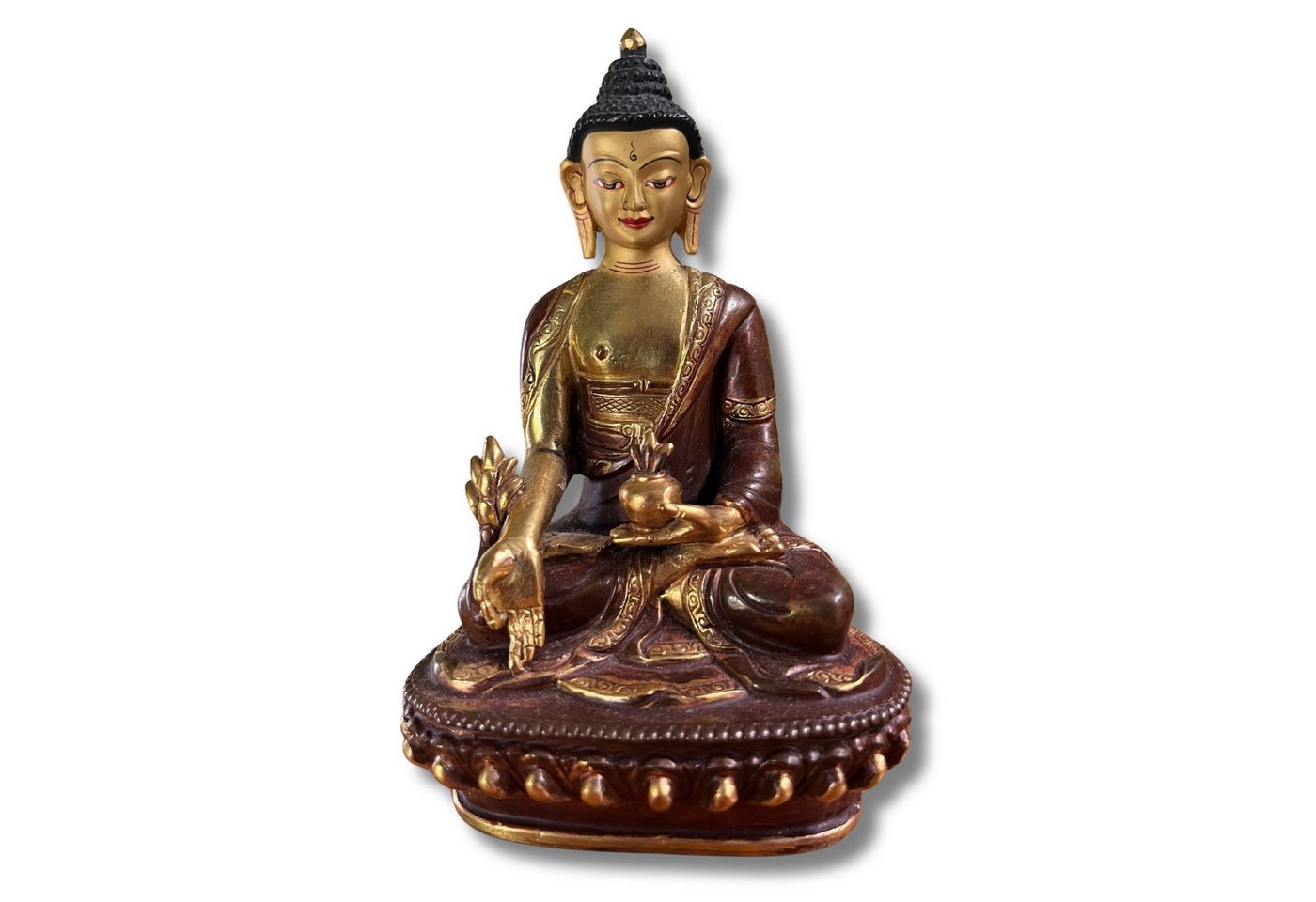 Asien LifeStyle Buddhafigur Medizin Buddha Figur Bronze vergoldet 15,5cm von Asien LifeStyle