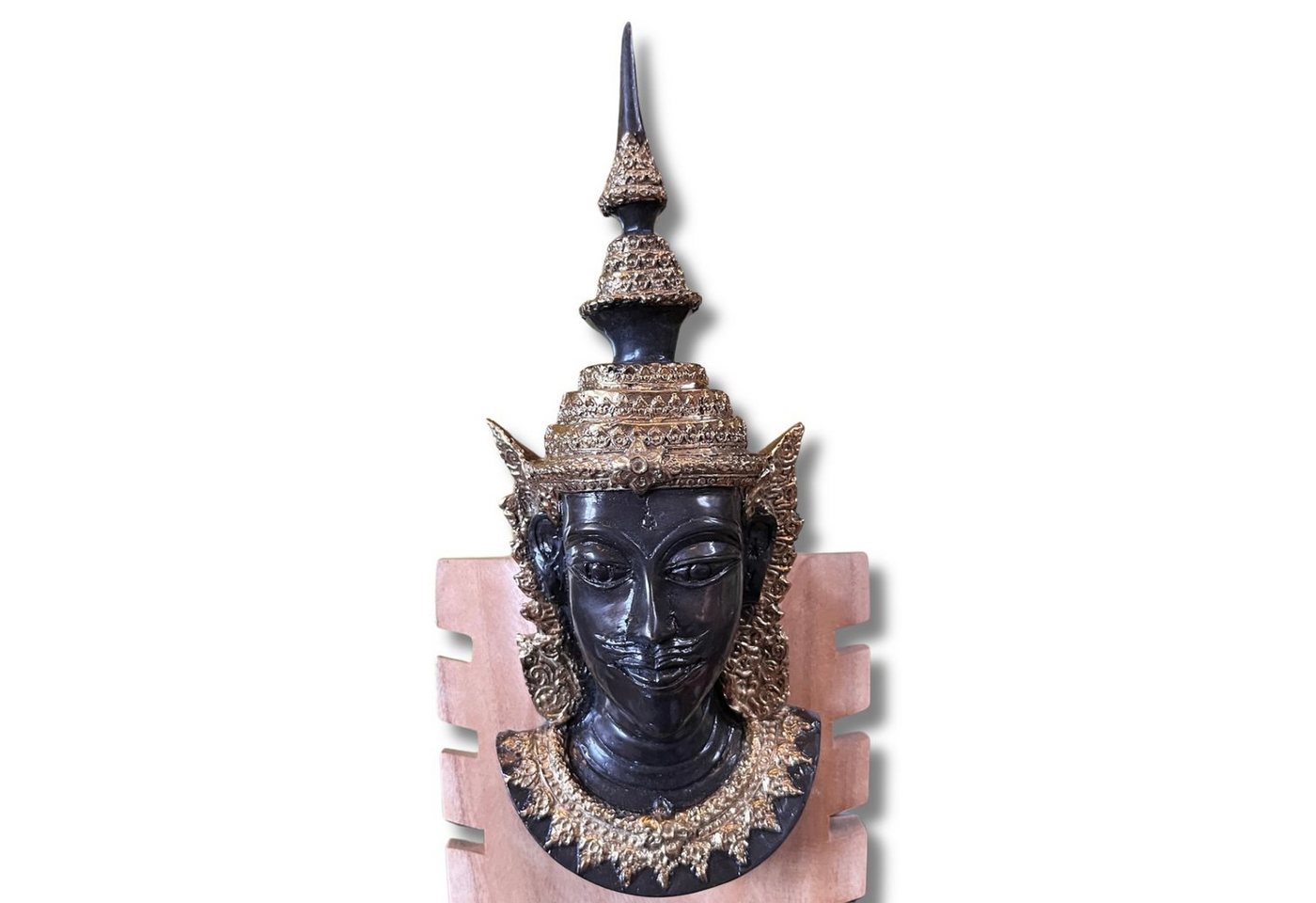 Asien LifeStyle Buddhafigur Thailändischer Tempelwächter Kopf Bronze Maske von Asien LifeStyle