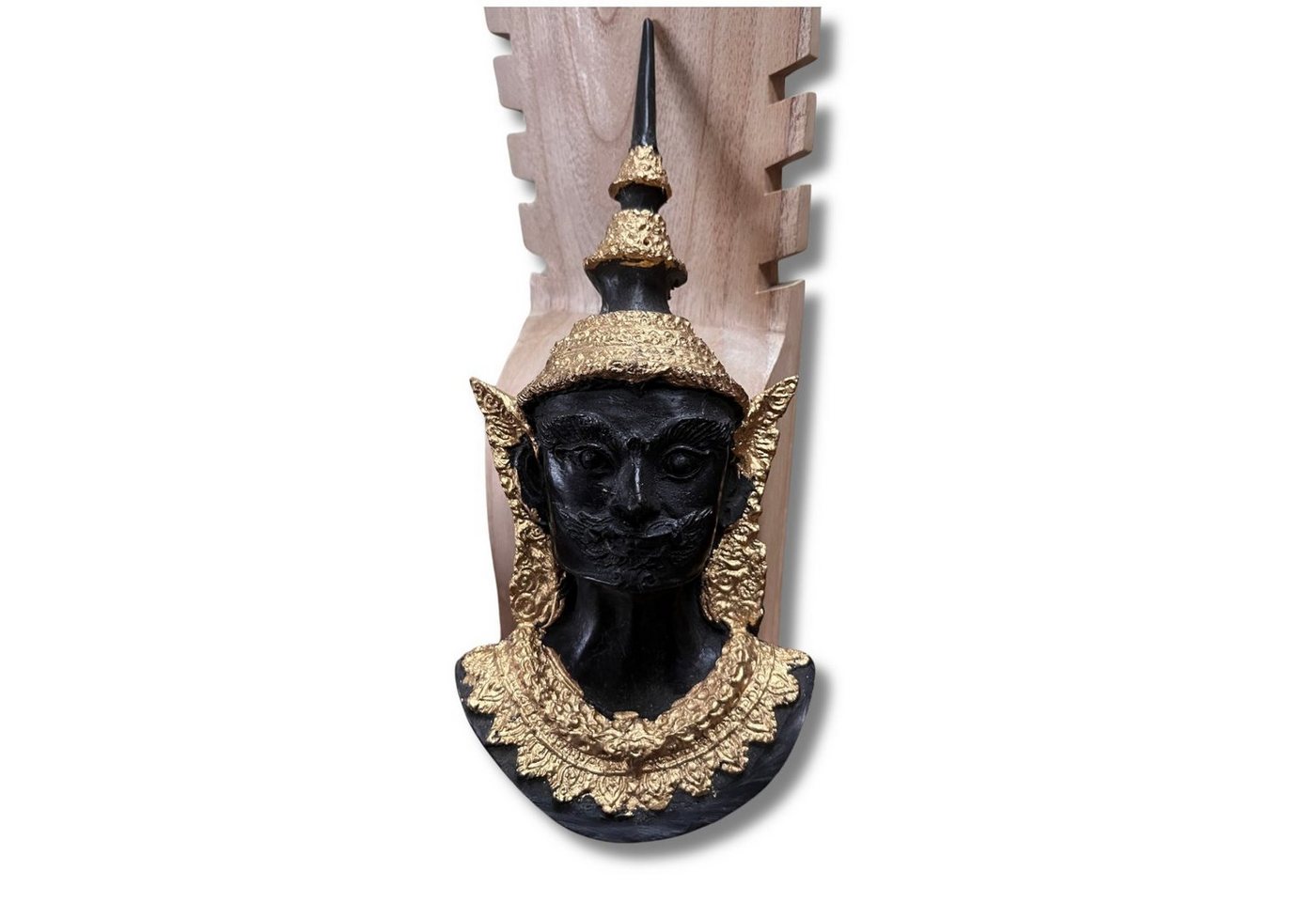Asien LifeStyle Buddhafigur Thailändischer Yak Tempelwächter Kopf Bronze Maske von Asien LifeStyle