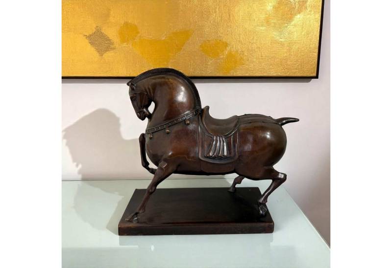 Asien LifeStyle Dekoobjekt Pferde Skulptur Bronze Figur chines. Tierkreiszeichen von Asien LifeStyle