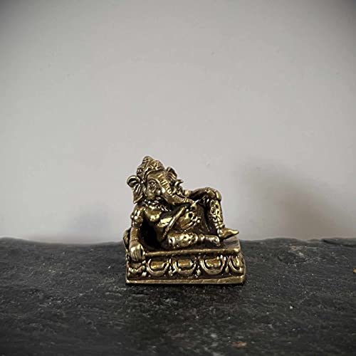 Asien Lifestyle Mini Ganesha Figur Bronze Skulptur 1,8cm Elefanten Gott von Asien Lifestyle
