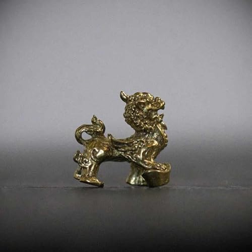 Asien Lifestyle Wächterlöwe Mini Bronze Löwe Qilin Kylin Figürchen klein Aber fein von Asien Lifestyle