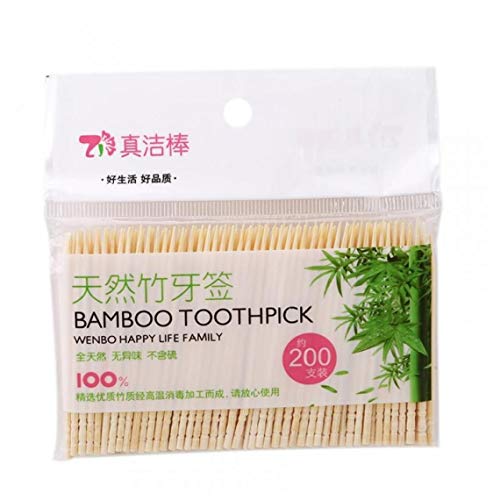 Einweg Bambus Zahnstocher Aus Holz Holz Runde Zahnstocher Für Party Olive Frucht Zahnpflege Zahnstocher 200pcs / Bag von Asien