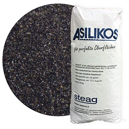 Schicker Mineral – 25 kg Asilikos Strahlmittel aus Aluminiumschlacke – Strahlgut für effektives Sandstrahlen – mineralischer Strahlsand mit stark abrasiver Wirkung (Ø Körnung: 0,2-1,0 mm) Schicker Mineral – 25 kg Asilikos Strahlmittel aus Aluminiumschlacke – Strahlgut für effektives Sandstrahlen – mineralischer Strahlsand mit stark abrasiver Wirkung (Ø Körnung: 0,2-1,0 mm) von Asilikos