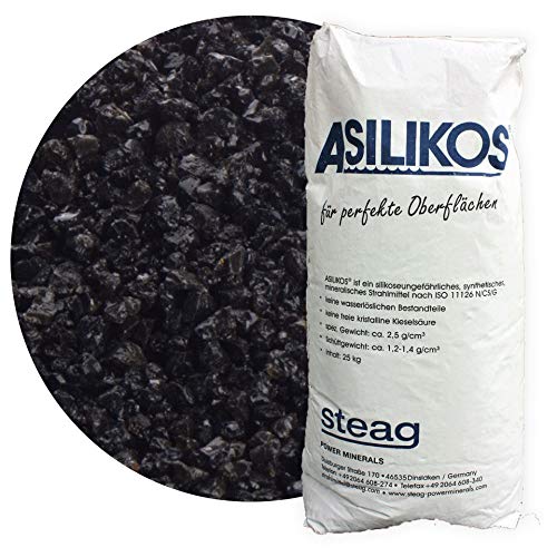 Schicker Mineral – 25 kg Asilikos Strahlmittel aus Aluminiumschlacke – Strahlgut für effektives Sandstrahlen – mineralischer Strahlsand mit stark abrasiver Wirkung (Ø Körnung: 1,4-2,8 mm) Schicker Mineral – 25 kg Asilikos Strahlmittel aus Aluminiumschlacke – Strahlgut für effektives Sandstrahlen – mineralischer Strahlsand mit stark abrasiver Wirkung (Ø Körnung: 1,4-2,8 mm) von Asilikos
