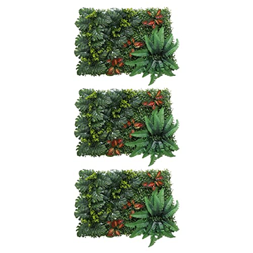 Asinfter 3X Kuenstliches Gras- DIY Miniatur Rasen, Garten Verzierung,Rote Blaetter von Asinfter