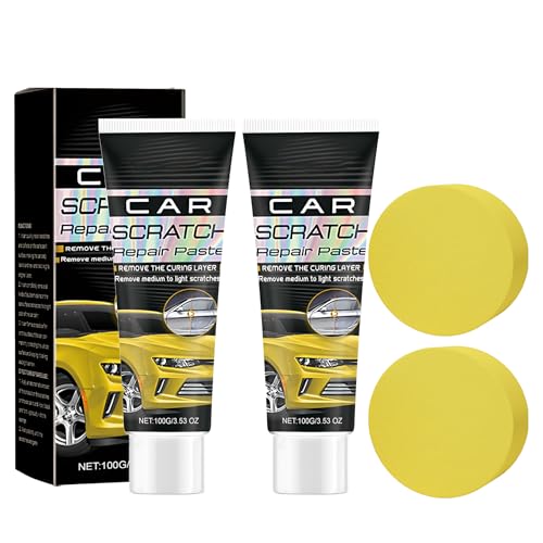 Kratzer Entferner Auto 2 Sätze Kratzerentferner Autolack 100g Car Scratch Remover,Car Scratch Repair Paste mit Schwamm,Autopolitur Kratzer Entfernen,für Alle Arten von Autos von Asitanie