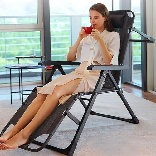 Asiwnshw Klappbarer Chaiselongue-Stuhl, entspannende Liegestühle, Terrassenstühle, Verstellbarer Zero-Gravity-Lounge-Sessel, Strandkörbe für Camping im Freien am Pool, am Strand, auf dem Rasen Asiwnshw Klappbarer Chaiselongue-Stuhl, entspannende Liegestühle, Terrassenstühle, Verstellbarer Zero-Gravity-Lounge-Sessel, Strandkörbe für Camping im Freien am Pool, am Strand, auf dem Rasen von Asiwnshw