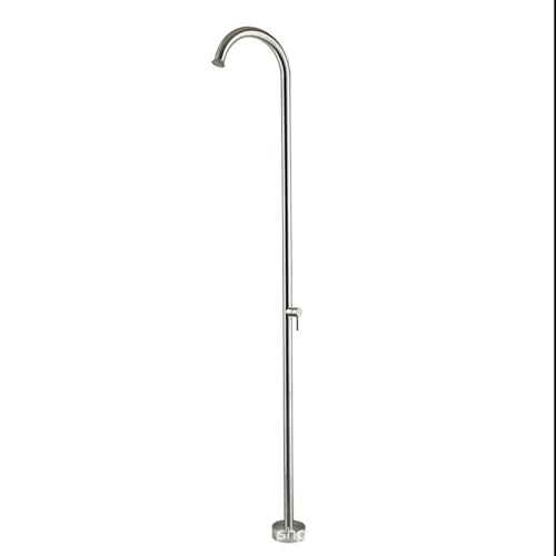 Asiwnshw Regendusche für den Außenbereich, freistehende Gartendusche aus gebürstetem Edelstahl mit Regenduschkopf und Handbrause, Duschvorrichtung am Pool für den Strand im Garten, Silber von Asiwnshw