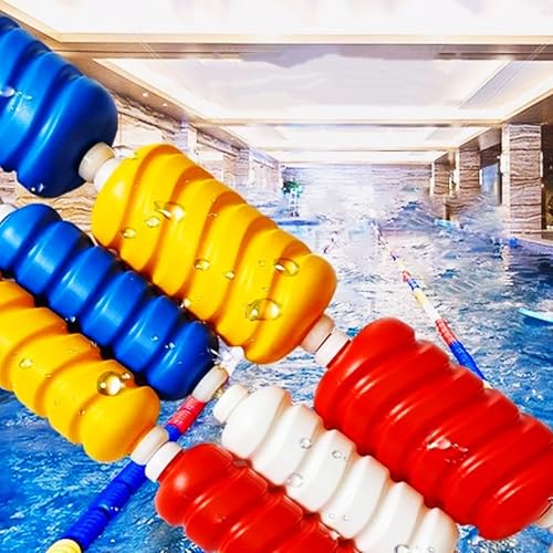 Asiwnshw Sicherheitstrennseil und Schwimmleine für Pools, Poolbojen-Seil-Set, schwimmende Schwimmbahnleine für Pools, Anti-Wellen-Sicherheitsseil für unterirdische Pools(9m/30ft) von Asiwnshw