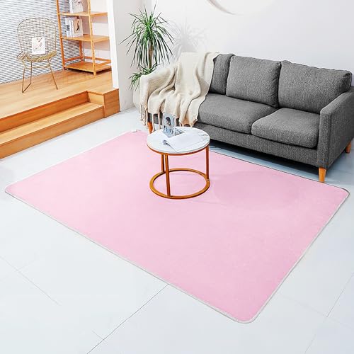 Elektrischer Heizteppich, elektrische Heizkissen aus Korallenvlies, verstellbare beheizte Fußmatten, Fußwärmer unter dem Schreibtisch, elektrische Raumheizung(Pink,150x150cm) von Asiwnshw