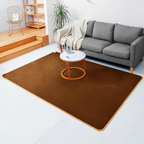 Elektrischer Teppichboden, beheizte Bodenmatte, elektrische Infrarot-Raumheizung mit Heizmodi und Timer, Fußheizkissen für Büro und Zuhause(Brown,59x59in) von Asiwnshw