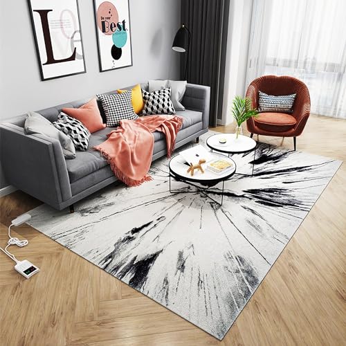Große beheizte Bodenmatte, Heizkissen und Fußwärmer, sofort wärmende, Heizteppiche aus Kohlenstoffkristall, Infrarot-Raumheizung(A,140x200cm) von Asiwnshw