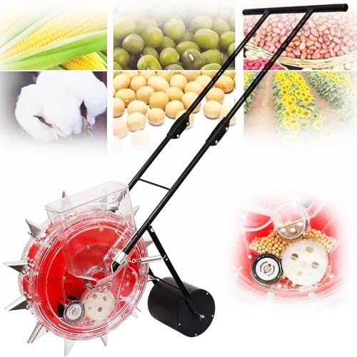 Manuelle Sämaschine und Düngerapplikator, Sämaschine für den Garten, tragbare Hand-Sämaschine zum Pflanzen von Mais, Baumwolle, Sojabohnen und Erdnüssen(7 Mouths) von Asiwnshw